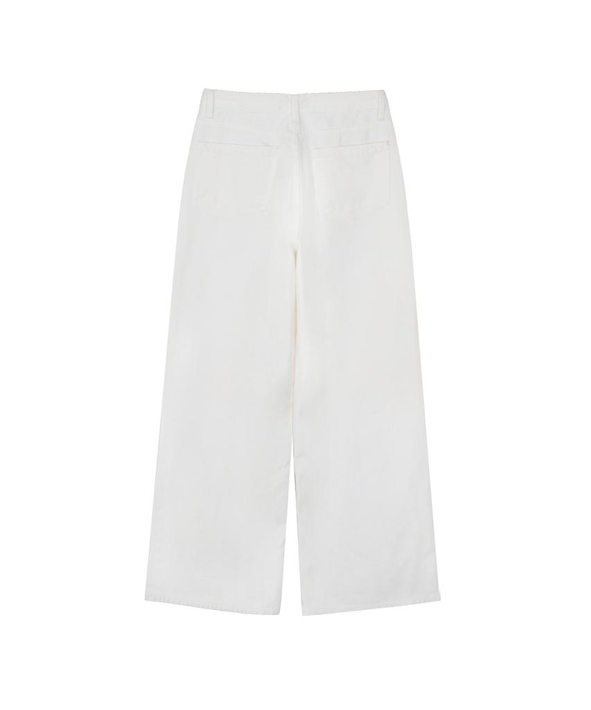 CNVS Cornell Women'S Basic Wide Cotton Pants_White