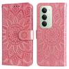 Pro Xiaomi Redmi 15 4G Pouzdro Kožené Peněženkové Pouzdro na Telefon s Potiskem Slunečnice