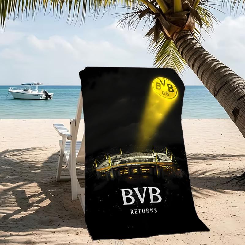 Beach Towel with Borussia Dortmund Pattern - Soft,absorbent,machine Washable Lightweight&Modern,swimming,Travel Essentials