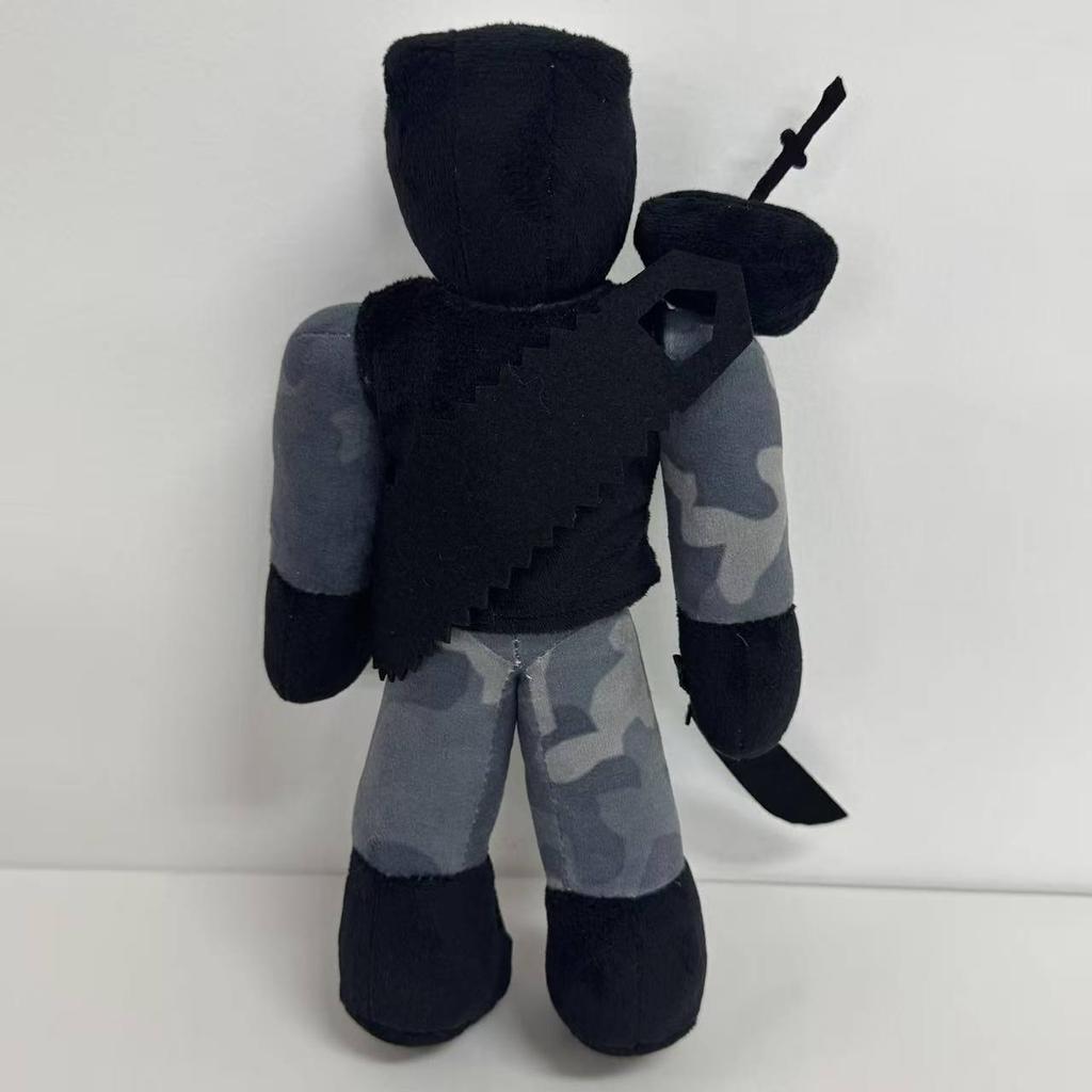 Skeleton Warrior Plush Toy Doll - Halloween Decoration Cute Creepy Style Skeleton Figure Stuffed Animal Pillow Gift Black