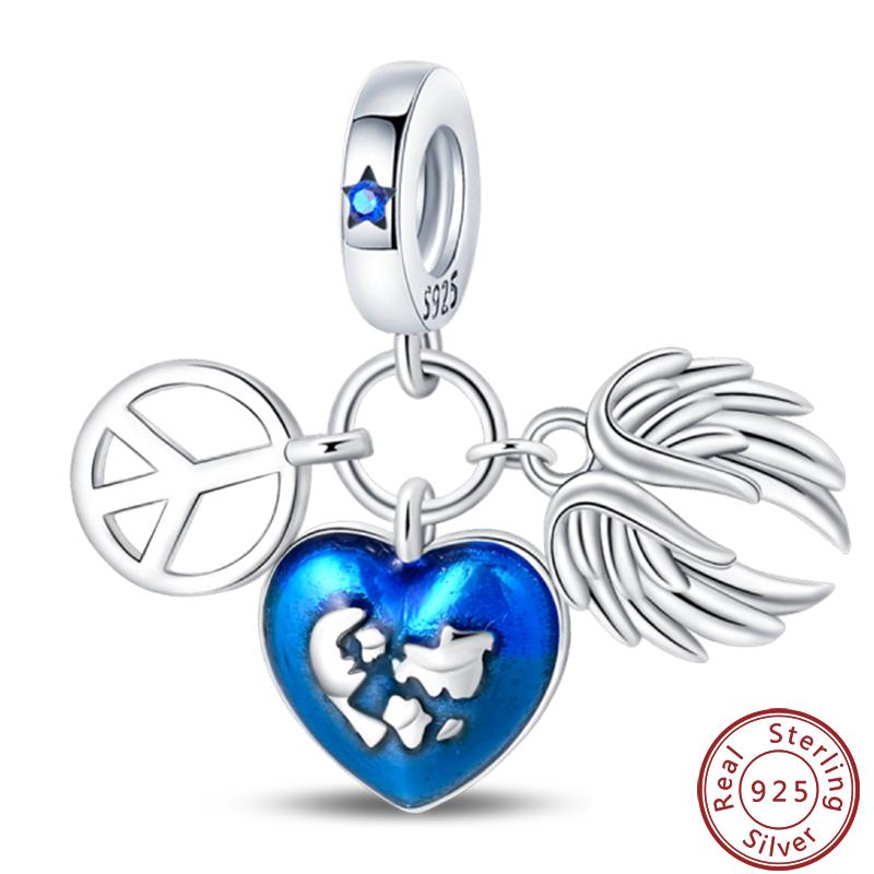 Copper Sincere Emotions Multiple Styles Heart-Shaped Romantic Charms Beads 3Mm Diy Fine Jewelry Making