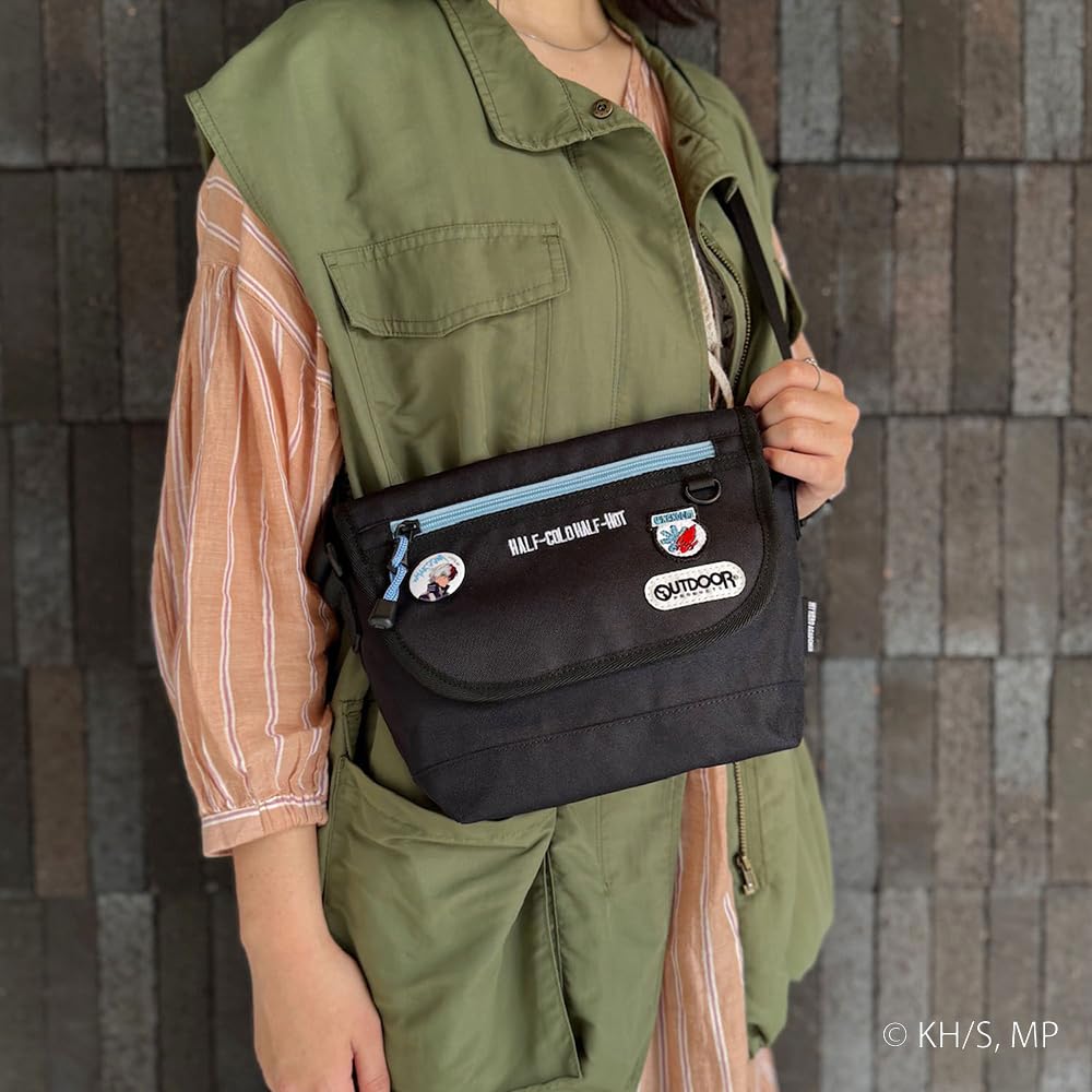 Hero Academia X OUTDOOR Flap Shoulder Bag with Can Badge ODHA02 Sky [My PRODUCTS]