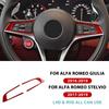 Real Soft Carbon Fiber Sticker For Alfa Romeo Giulia 952 Stelvio 949 2017 2018 2019 LHD RHD Car Steering Wheel Button Frame Trim