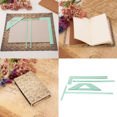 Knihařské pravítko Pravítko ve tvaru písmene L Pravítko ve tvaru písmene T Rozmístění pravítka Rohové řezání Sada čtverců pro scrapbooking