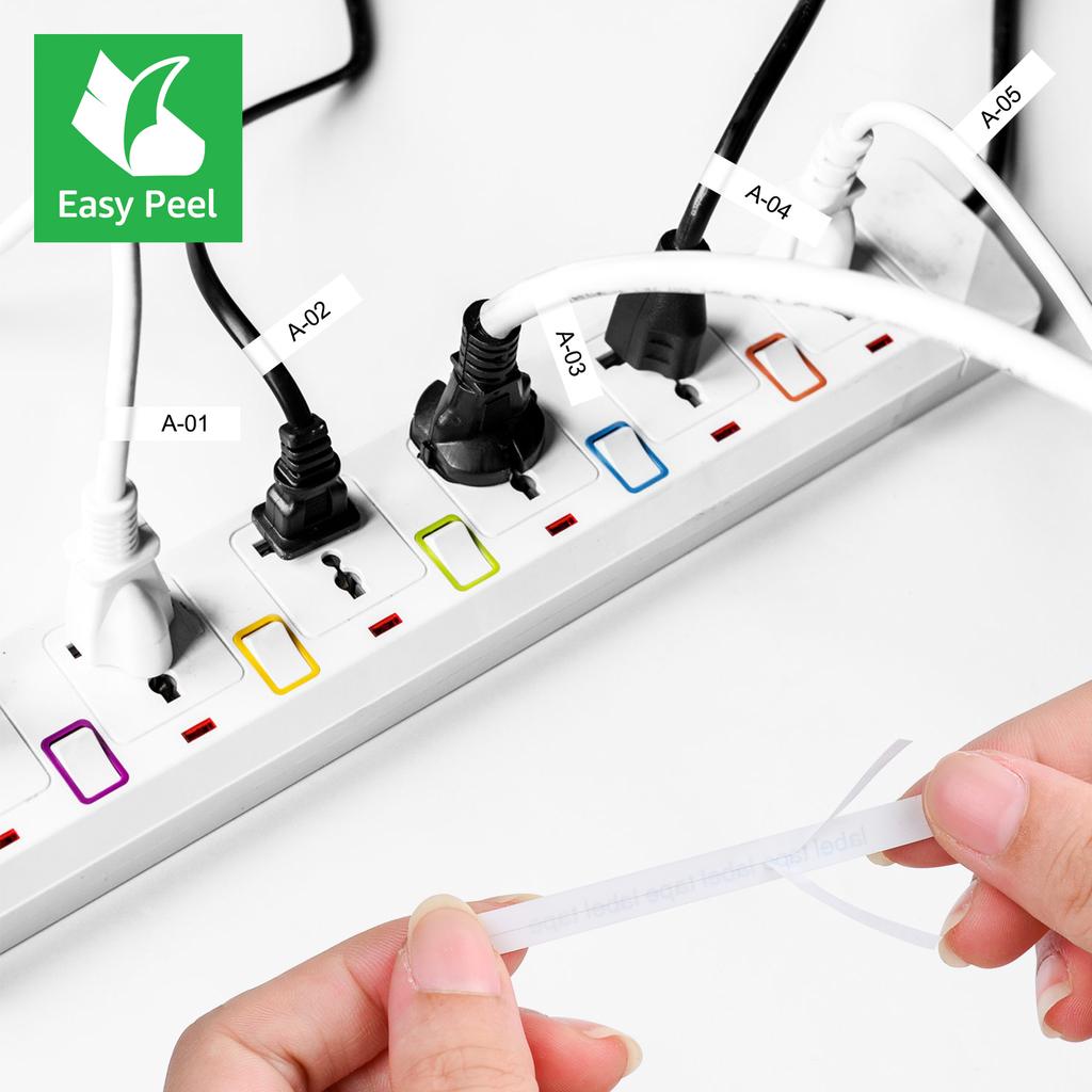 5PK 12mm Black On White Flexible ID Laminat Tape Compatible Brother Tz TZe-FX231 Lable Tape for P-Touch PT-1010B Label Printers