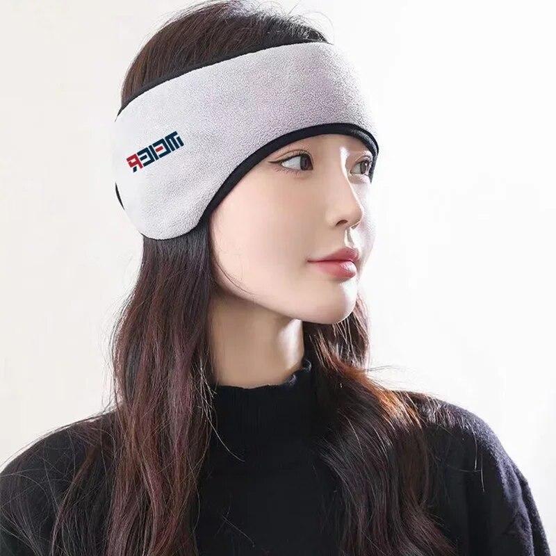 Earmuff Sleep Mask Plush Sleeping Mask Eyemuff Eye Cover for Women Warm Relax Plush Blindfold Cotton Eyes Bandage with Earplus