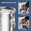 6/12/21/33L Stainless Steel Storage Container with Seal Lid Kitchen Canister with Handles Oil Sugar Milk Storage Bucket for Home Kitchen Bar Restauran