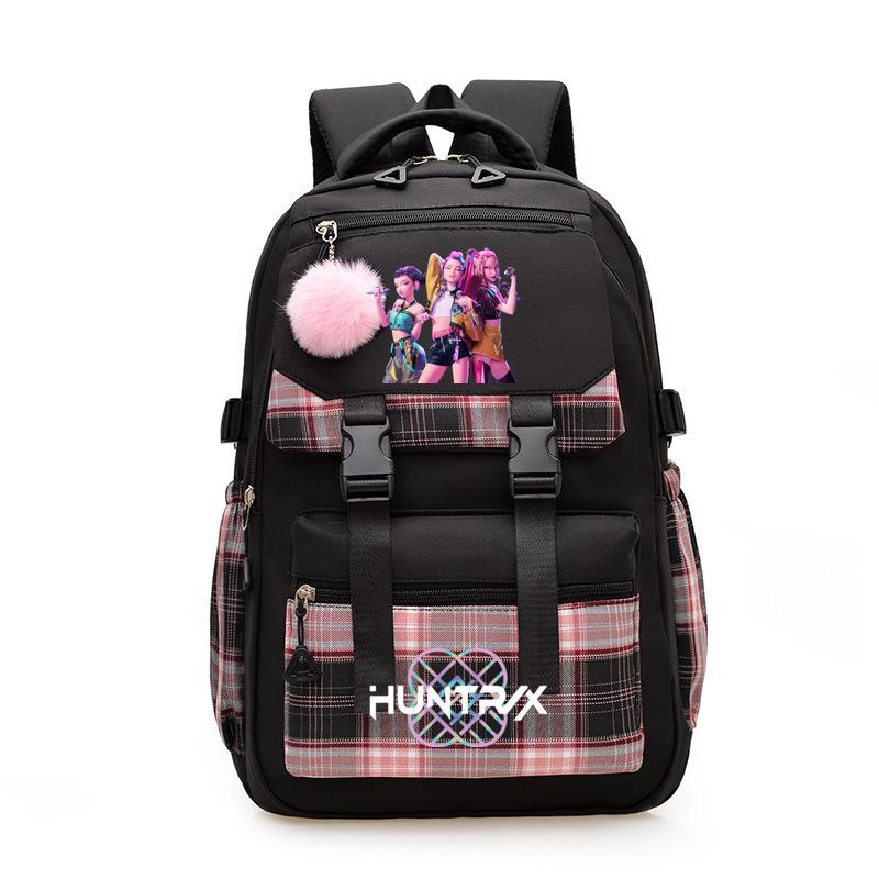 Rucsac Școlar Imprimat cu Grup de Vânători de Vrăjitoare Kpop Capacitate Mare pentru Elevii de Gimnaziu și Liceu Rucsac Casual