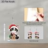 2D Flat Acrylic Christmas Cat House Pendant Earrings Women's Christmas Jewelry Holiday Party Accessories