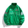 American Motorcycle Jacket Cotton Jacket Men's Autumn and Winter Thickened High Street Trendy Cotton Jacket Flight Suit PU Leather Jacket