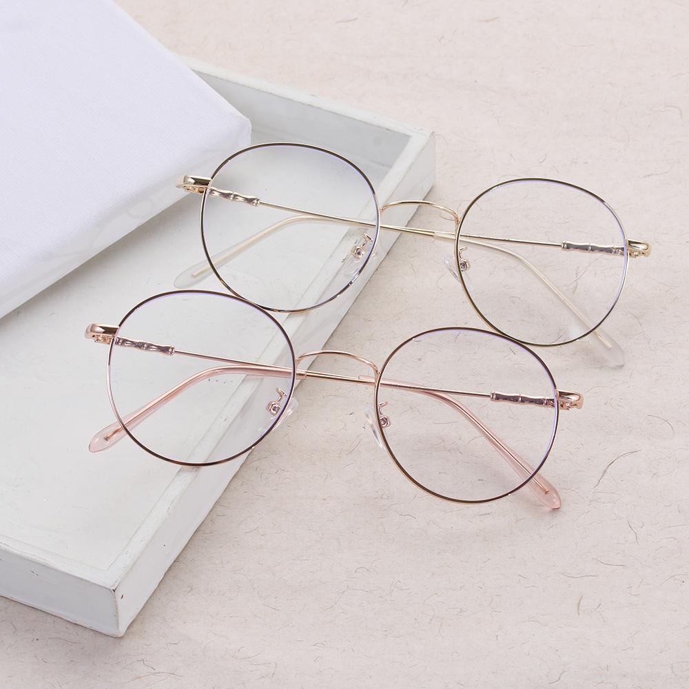 High-definition Blue Light Blocking Glasses Women Men Fashion Classic Metal Round Computer Goggles Anti Blue Rays Nerd Eyewear