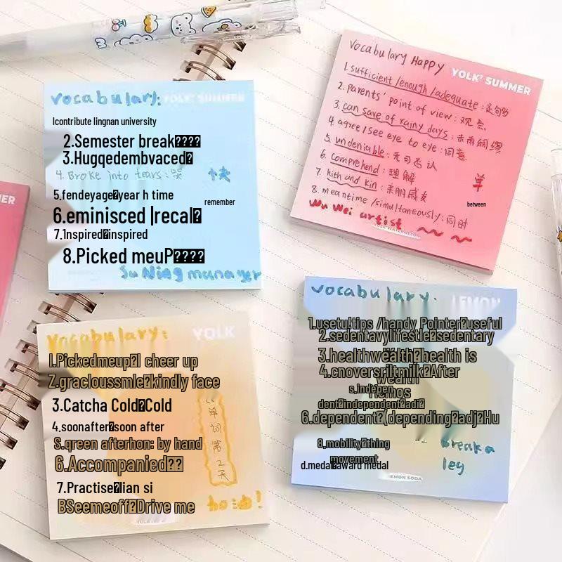Creative Gradient Egg Yolk Sticky Notes - Non-Adhesive, High Value Notebook for Students