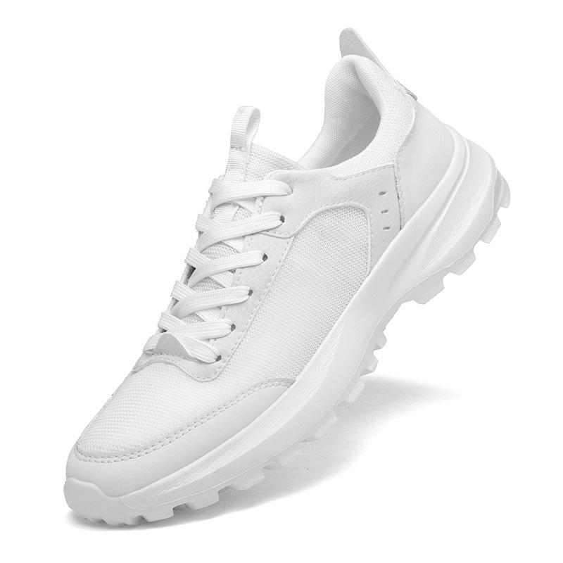 

Men s shoes summer new breathable teen fly-woven mesh shoes white lightweight thick-soled lace-up sneakers men 45 белый