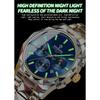 BINBOND Luminous Waterproof Quartz Wristwatch for Men Accurate Luxury Auto Date Chronograph Men's Watch Fashion Durable Reloj