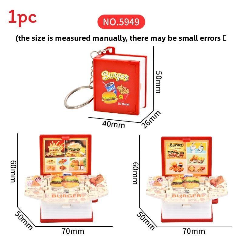 3d Pop Up Puzzle Book Keychain With Fortress Scene For Stress Relief And Creative Gift