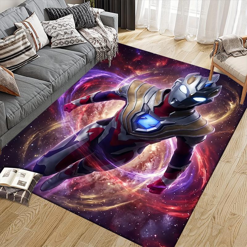 Ultraman Classic Poster Pattern Square Area Rug, Non-Slip Floor Mat for Home Living Room, Perfect Gift for Fans.chl