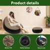 Inflatable Chair with Ottoman Leisure Bean Bag Lazy Sofa Set Portable Flocked Surface Air Sofa Comfortable Outdoor Blow Up Couch