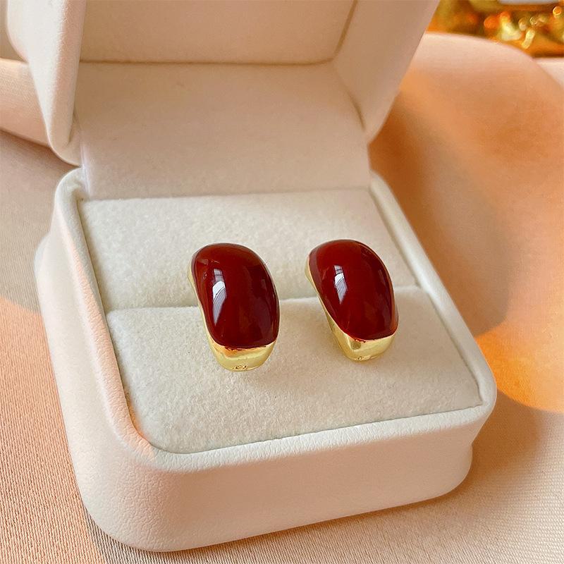 Medieval Retro Palace-Style Luxurious Round Earrings