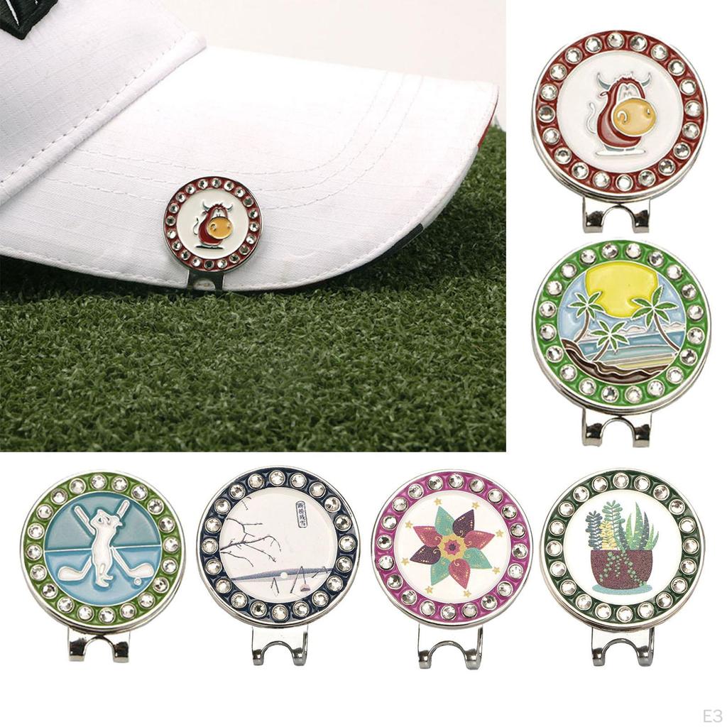 Golf Ball Markers Ladies Women Marker Hat Easily Attach To S Golfer Keepsake
