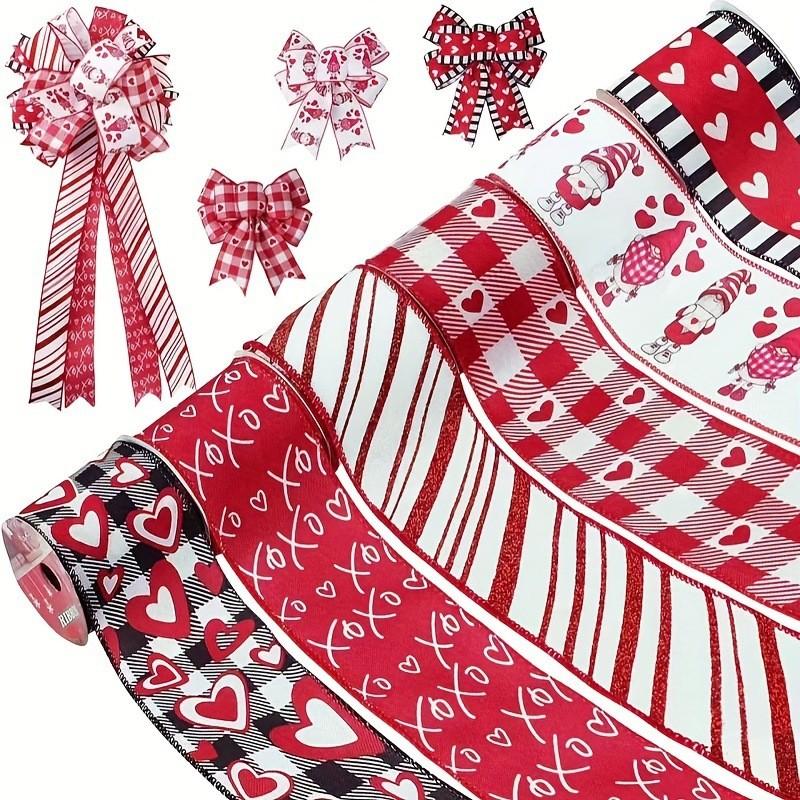 Valentines Colorful Heart Print Ribbon For Gift Wrapping And Crafting Decorations