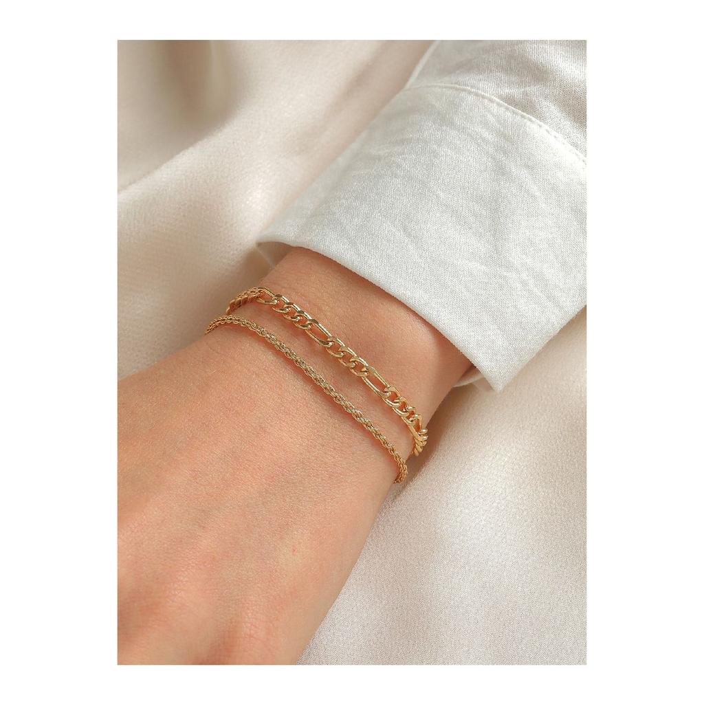 Silver Color Unisex avin And Burgu Combination Bracelet - 2123