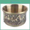 Cup Wine Bronze Retro Style Horse To Success Pattern Metal Wine Glass Hand Crafted Communion