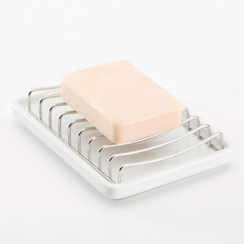 MUJI Stainless Steel Soap Dish Silver 11x8x1.5cm 15820795