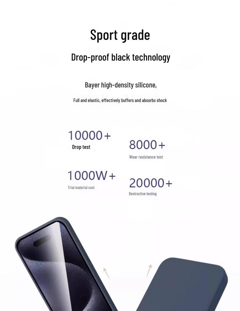 Unisex Liquid Silicone Magnetic Phone Case for iPhone 15/15 Pro Max, Drop-Proof