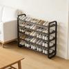 5-Tier Metal Shoe Rack Storage Holder - Holds 18 Pairs Shoes, Slim Space-Saving Design, Durable Iron Organizer, Easy Assembly