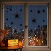 Spider Decoration Halloween Static Window Cling, Black Silhouette Glass Wall Sticker, No Residue Self-Adhesive Decal Spooky Decal, Decor