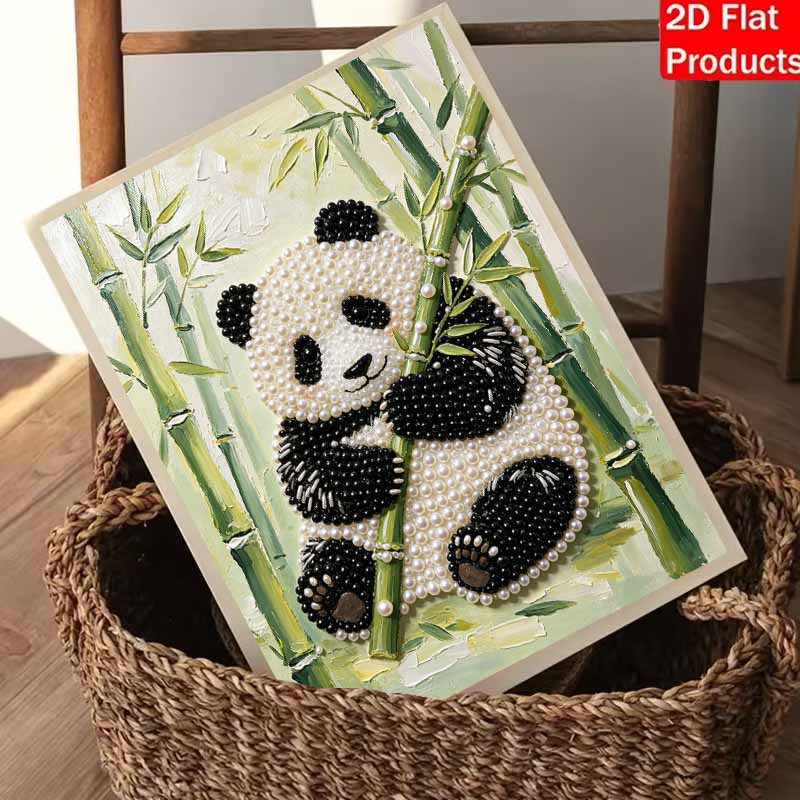 Panda Pearl Painting Handmade DIY 5D Creative Ornaments Living Room Home Decoration Painting