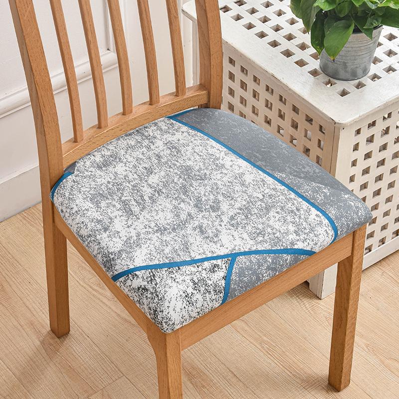 Potahy na židle do jídelny Strečový potištěný potah na jídelní židli Polstrovaný sedák na židli Slipcovers pro kuchyň, kancelář 1 ks