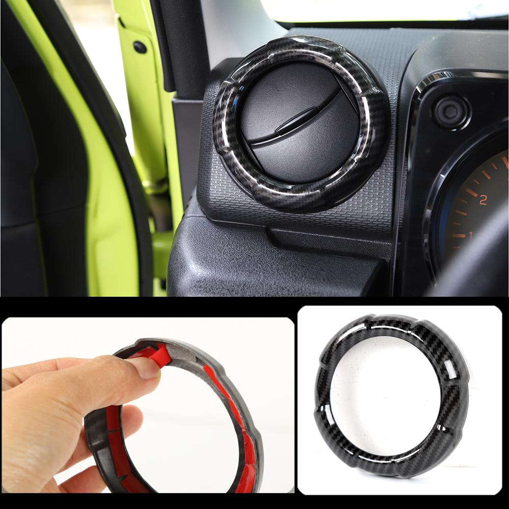 Nakrycie głowy samochodu Przełącznik podnoszenia okna Ręczna klimatyzacja Panel sterowania Wylot powietrza dla Suzuki Jimny 2019 UP Akcesoria wewnętrzne z włókna węglowego