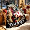 Custom Name Personalized Superhero Print Blanket, Home Decor, Bedroom, Sofa, Camping, Couch, Gifts for Birthday Christmas