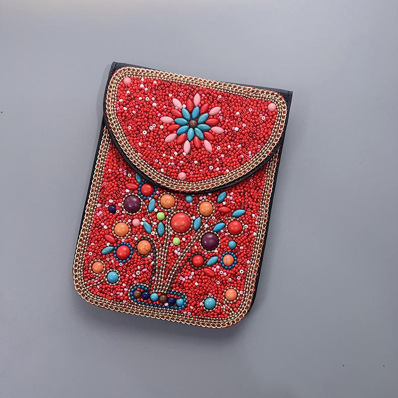 Boho Vintage Veske - Flerroms premium tekstur myk moteriktig allsidig håndlaget dusk risperler