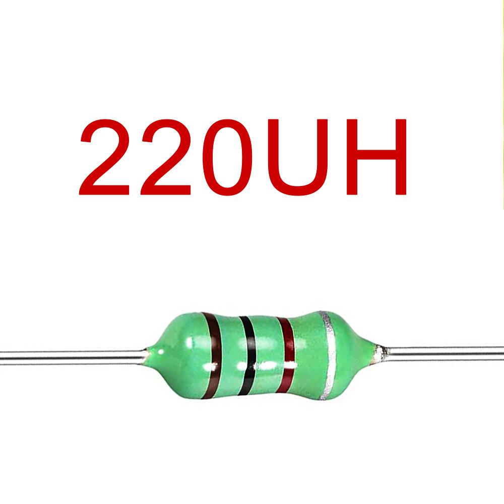 100PCS axiální svodový barevný kroužek Pevná induktor 1/2W 0,5W 1UH~1MH AL0410-1/4.7/10/22/33/47/100/220/470UH 1MH 0410 DIP barevná kruhová induktor Assorted Kit