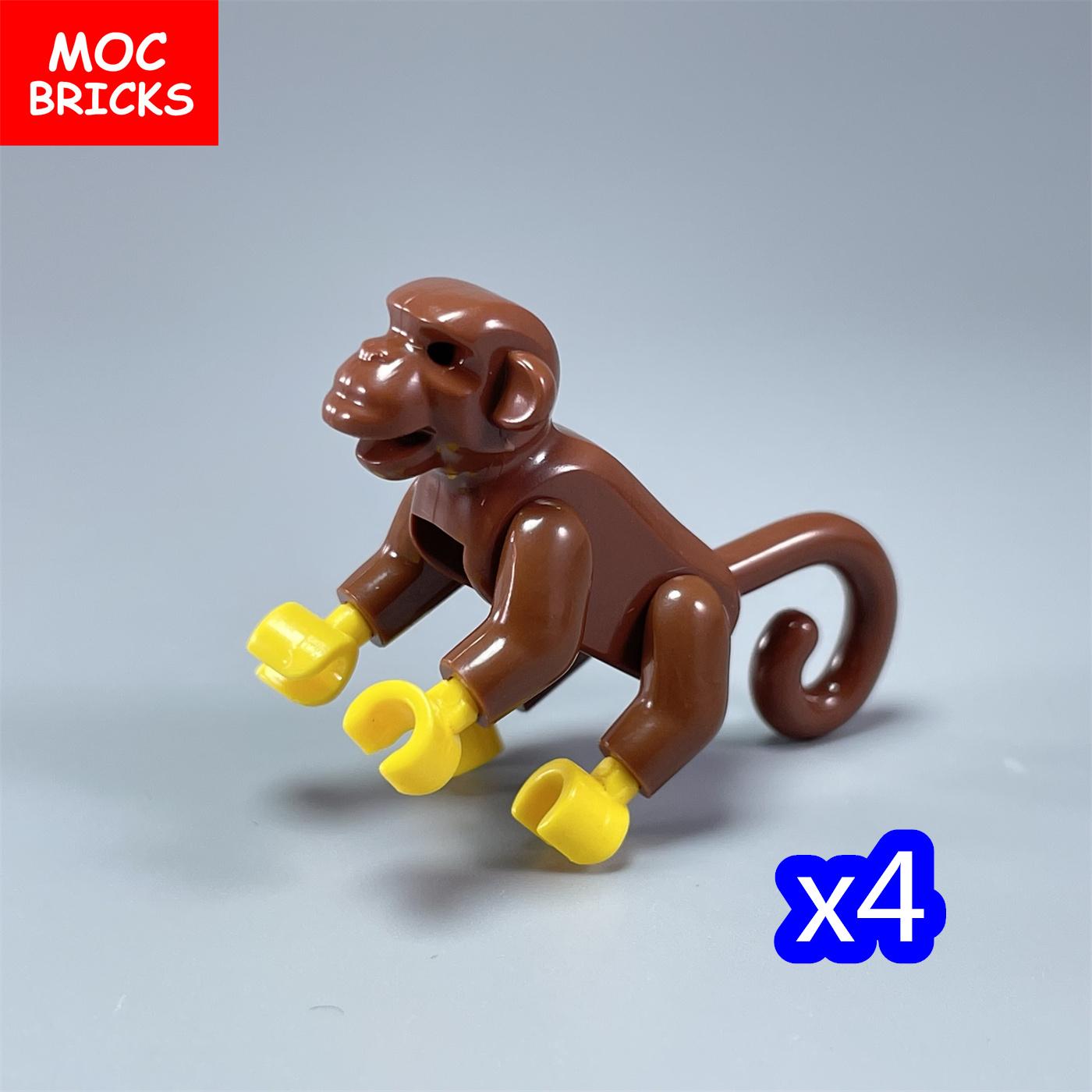MOC Bricks Little Animal Chameleon Lizard Penguin Medium Nougat Puppy Learning-Focused DO-IT-YOURSELF Constructing Blocks Playthings