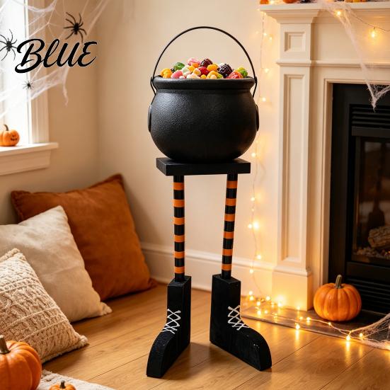 Spooky Party Supplies Inch Witch Halloween Candy Cauldron for Home Bowl 20 Leg Dish Bucket Reusable Haunted House Props