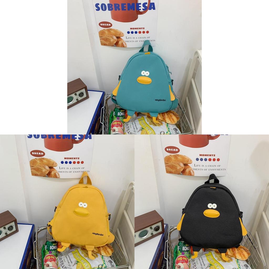 Cartoon Küken Leinwand Rucksack für Mädchen im Tote-Stil mit Aufdruck