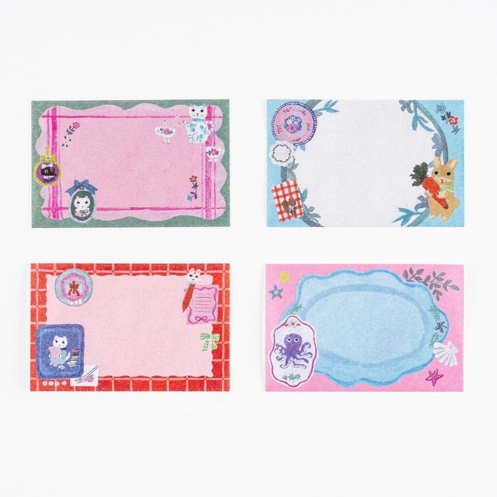 Hobonichi Techo Yumi Kitagishi Roll Sticky Notes White Cat Table Decoration Planner Accessory