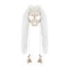 Fell Wikinger Füchse Maske Werwolf Kostüm Cosplay Zubehör Pelziges Tiermaske für Halloween Karneval Mottoparty