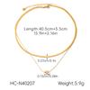 Heart Pendant Necklace Titanium Steel Women Layering Chain Light Luxury Elegant Jewelry Gift for Her