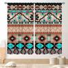 Western Cowgirl Curtains Cow Skull Cactus Boot Print for Bedroom Southwestern Window Decor