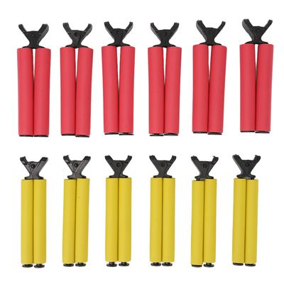 12pcs Salon Hot Roller Insulation Clips Perm Fixing Sponge Clips for Household Barber Shop