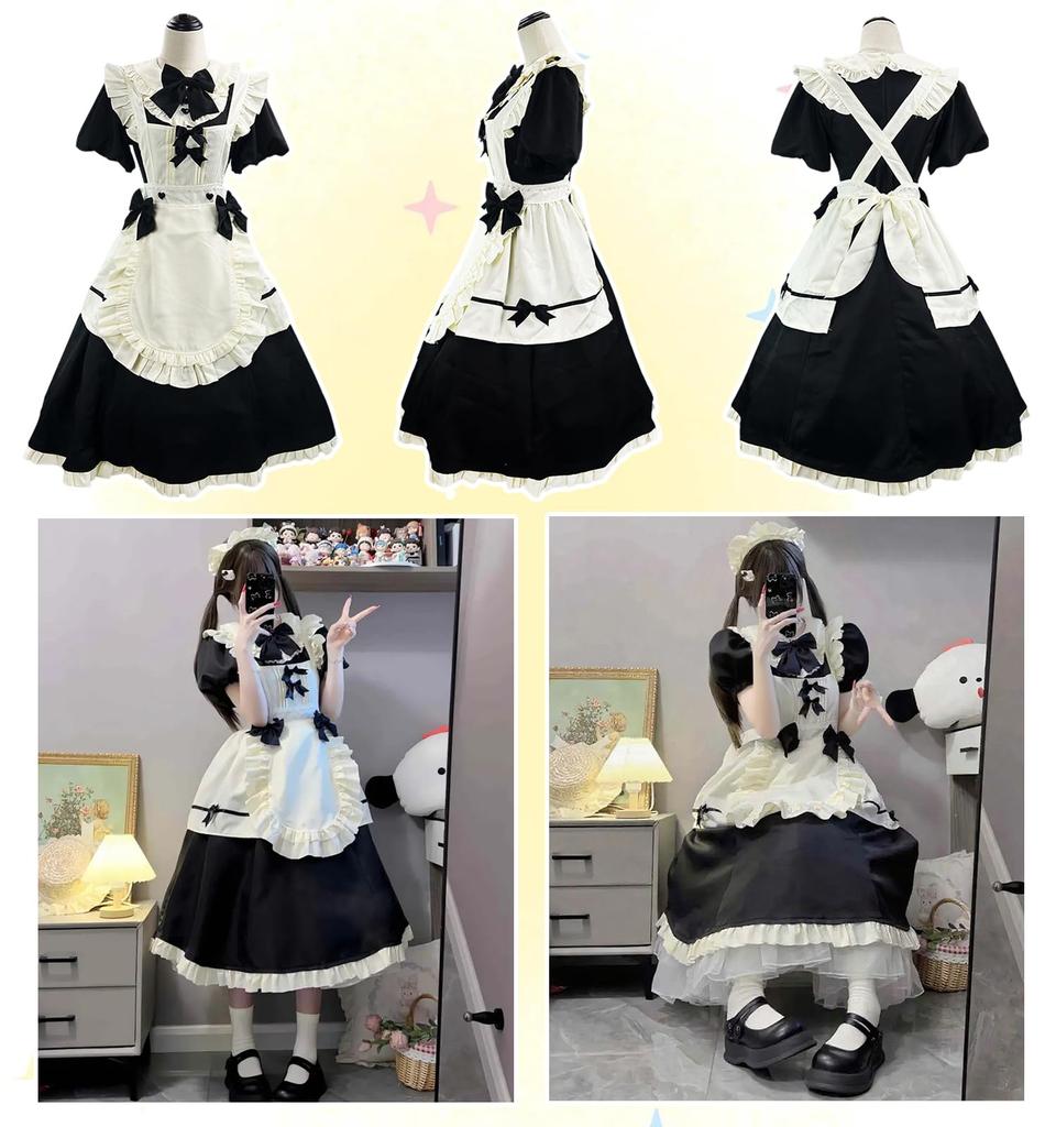 KALAOK Maid Apron and Headband Sexy Halloween 8295 Size 2XL Costume, Costume, Long,