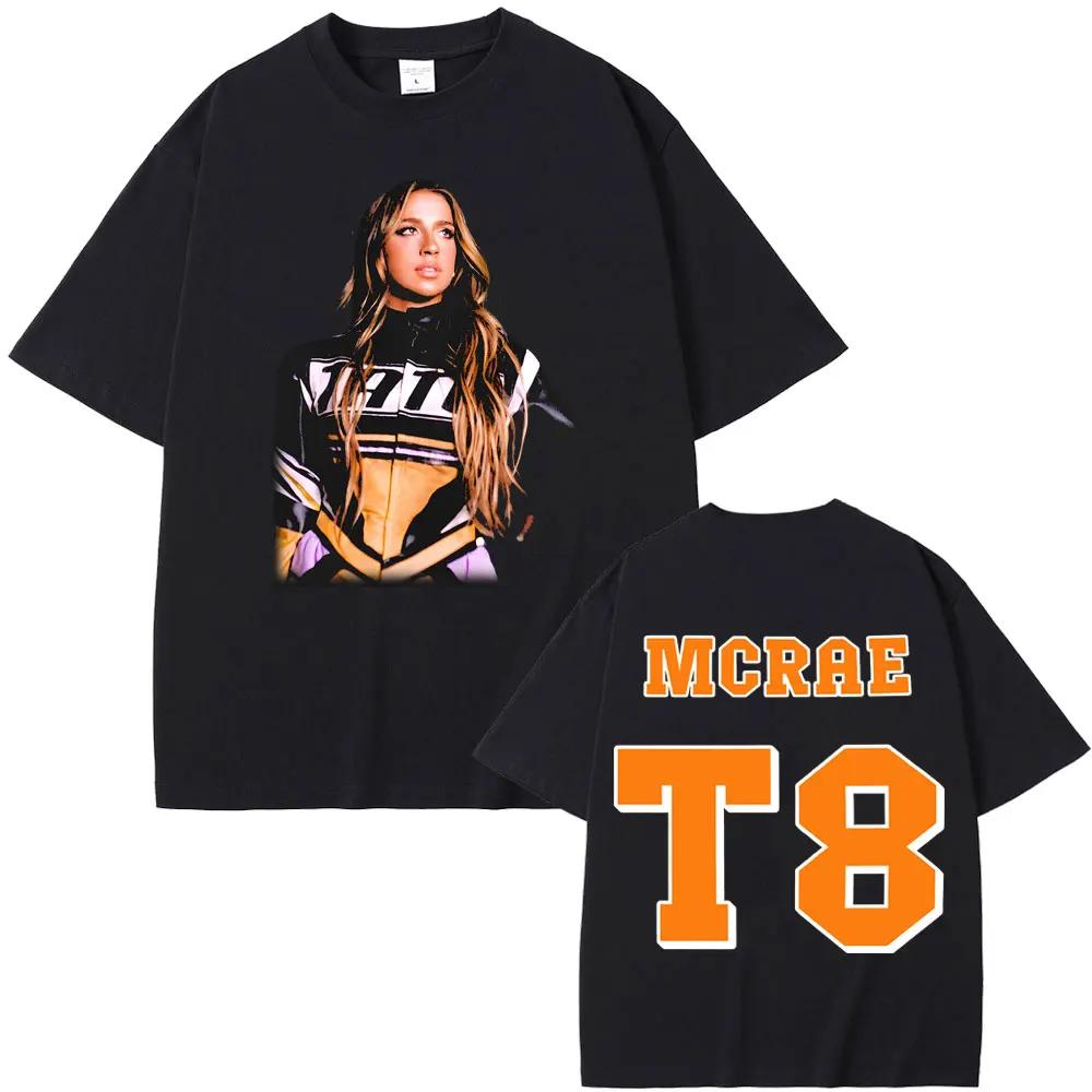 Singer Tate Mcrae T8 Music T Shirts Men's Women Vintage T-shirt Summer Cotton Oversized Short Sleeve Tee Tops for Fans Gift