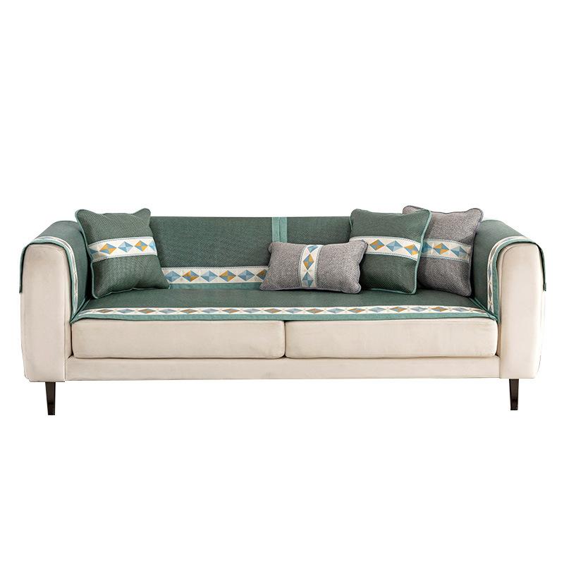 Sofa Cushion Summer Mat Cooling Rattan Rattan Mat Sofa Cover Ice Silk Simple Seat Cushion Modern High-End