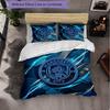 Set Lenzuola Manchester City Modello 3 Pezzi Morbida Copripiumino in Microfibra con Federe per Camera da Letto