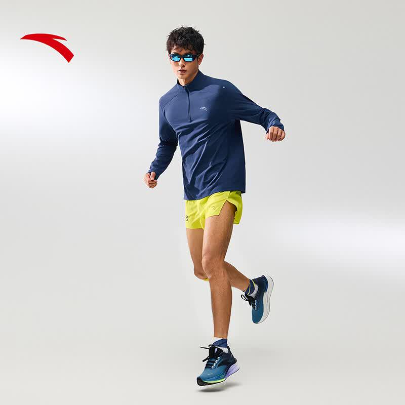 Anta Men's Zero Pressure Half-Zip Long Sleeve T-Shirt