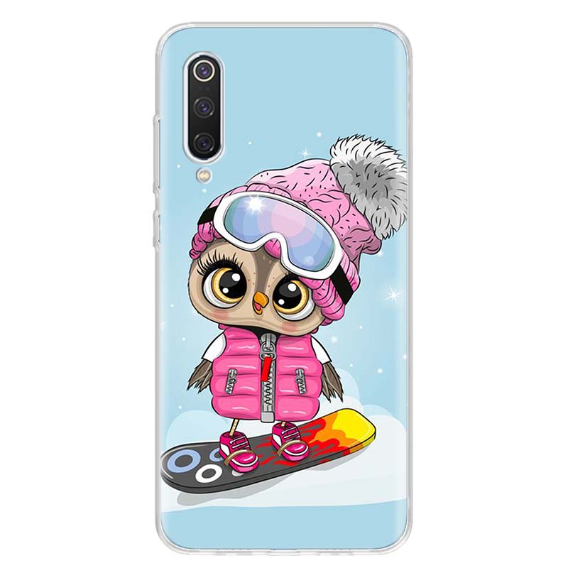 Cute Owl Hearts Lover Christmas Candy Cover Phone Case For Xiaomi Poco X3 GT X4 NFC M4 Pro M3 M2 F3 F2 F1 Mi Note 10 A3 A2 Lite